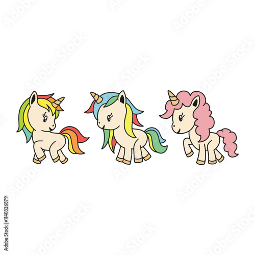 set of funny animals