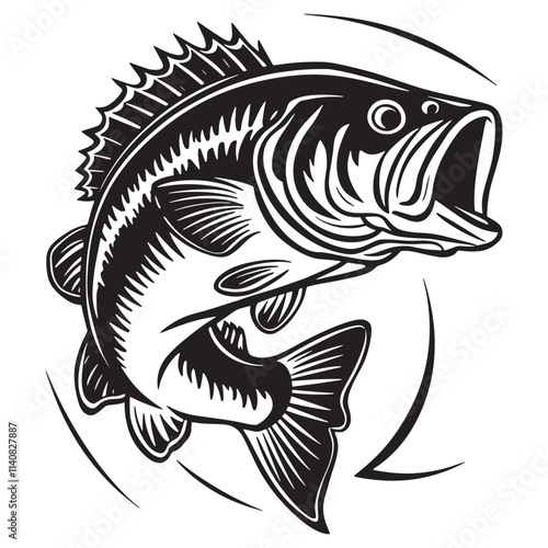 Fish silhouette vector illustration