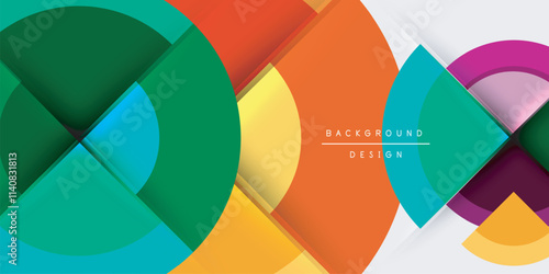 Target circle geometric abstract shapes. Vector Illustration For Wallpaper, Banner, Background, Card, Book Illustration, landing page