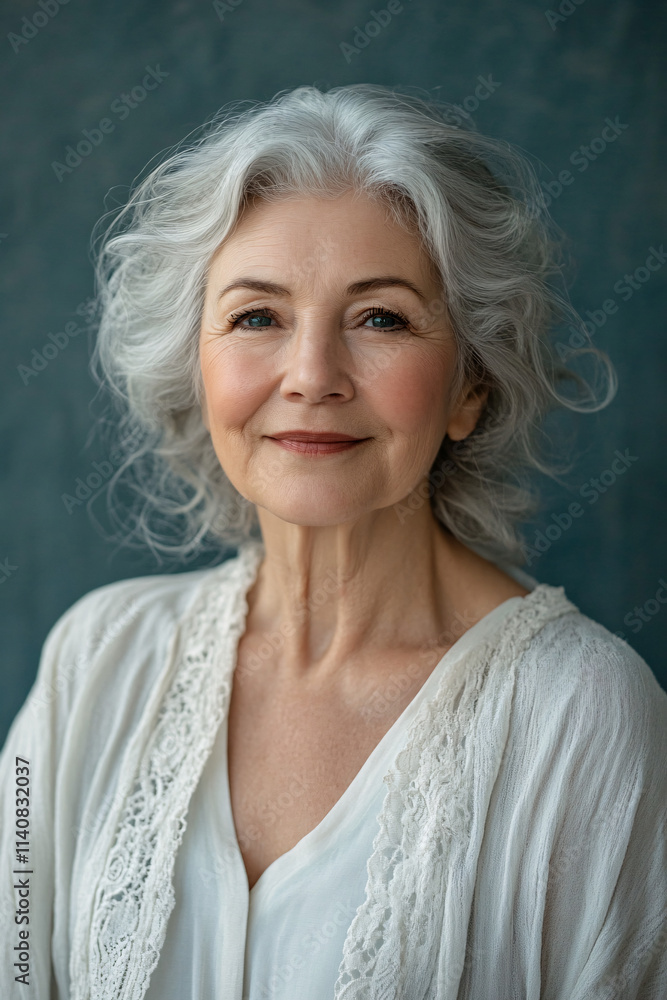 Close-up portraits of smiling senior individuals with natural expressions, warm and confident poses, set against a soft blue background, celebrating aging and positive emotions Close-up portraits of smiling senior individuals with natural expressions, warm and confident poses, set against a soft blue background, celebrating aging and positive emotions