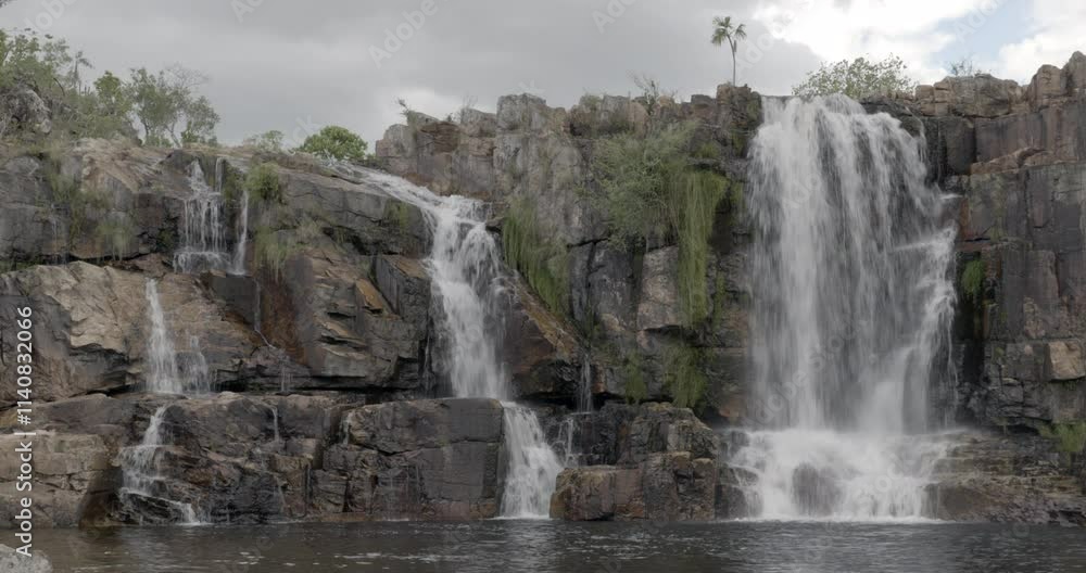 Cataratas dos Couros is one of the most stunning waterfalls in the Chapada dos Veadeiros National Park, located in the state of Goiás, Brazil Cataratas dos Couros is one of the most stunning waterfalls in the Chapada dos Veadeiros National Park, located in the state of Goiás, Brazil