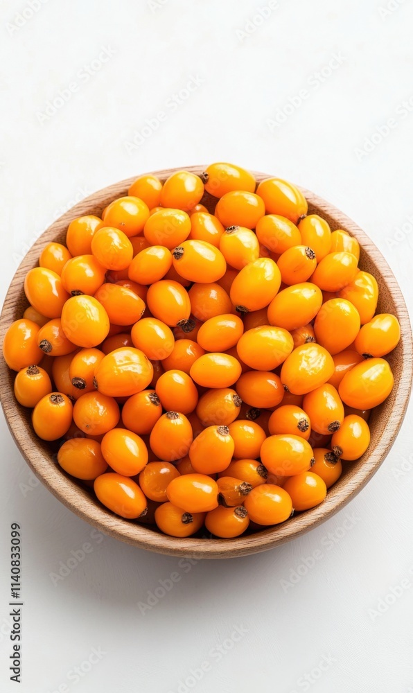 Fresh Golden Berries in Wooden Bowl Arranged Neatly on White Background Perfect for Food Photography Fresh Golden Berries in Wooden Bowl Arranged Neatly on White Background Perfect for Food Photography