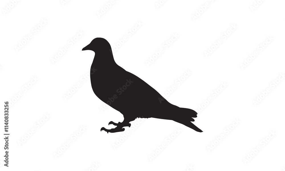 Fototapeta premium silhouette of a pigeon