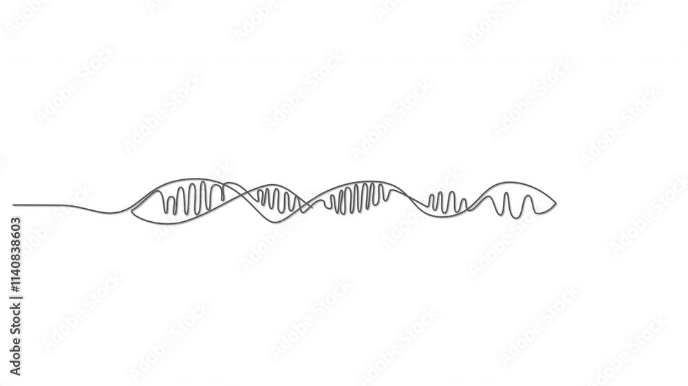 DNA strand sign self drawing animation DNA strand sign self drawing animation