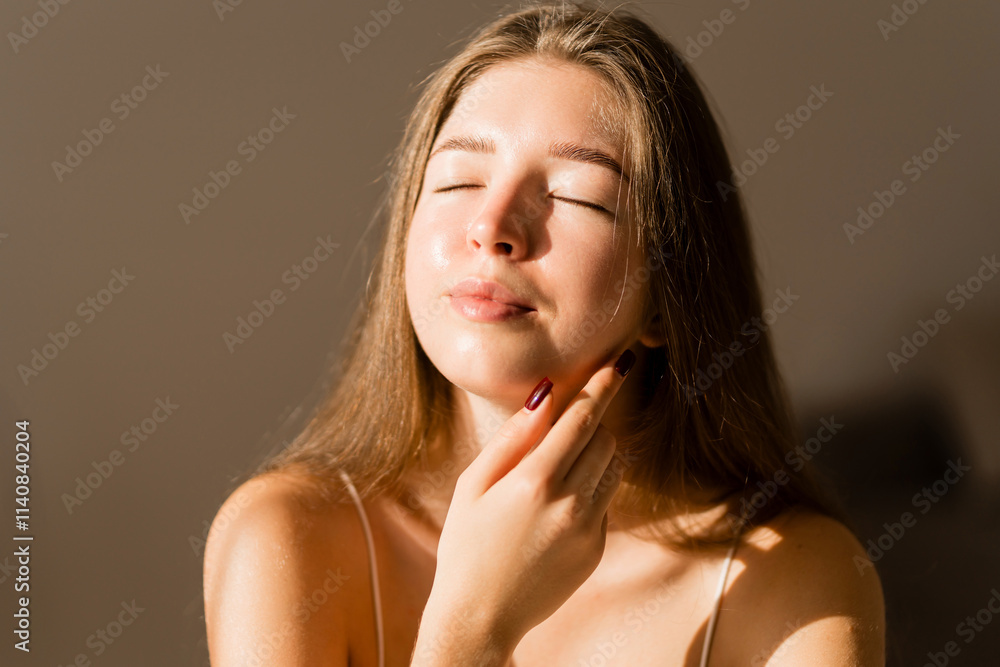 Portrait of a beautiful woman without makeup with imperfect skin. Acne skin. Pores on the skin of the face. Natural beauty. Portrait of a beautiful woman without makeup with imperfect skin. Acne skin. Pores on the skin of the face. Natural beauty.