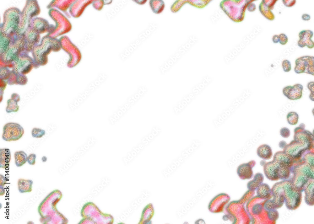 An abstract transparent psychedelic wavy splatter vignette design element overlay. An abstract transparent psychedelic wavy splatter vignette design element overlay.