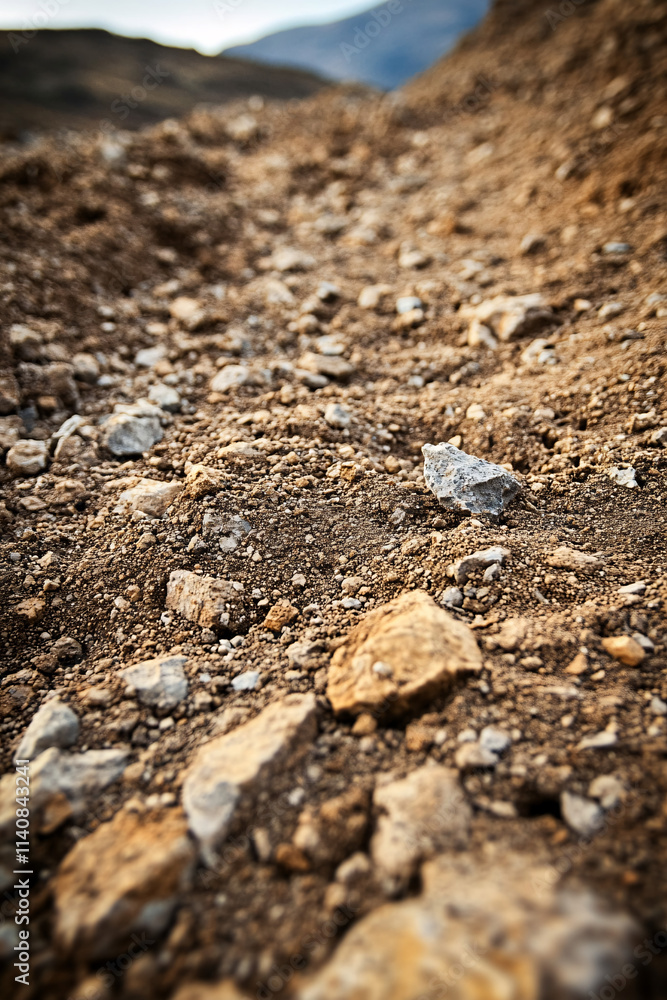 Close-up of rugged and textured mountain soil and rock surfaces, highlighting rough natural patterns, earthy tones, and weathered geological details with brown, gray, and orange variations. Close-up of rugged and textured mountain soil and rock surfaces, highlighting rough natural patterns, earthy tones, and weathered geological details with brown, gray, and orange variations.