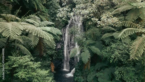 Hidden Waterfalls Fast Zoom In Jib Down
