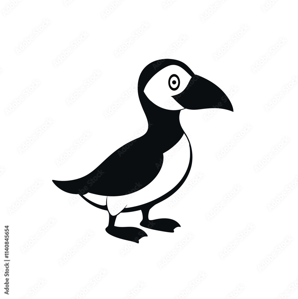 Obraz premium A auk cartoon vector illustration