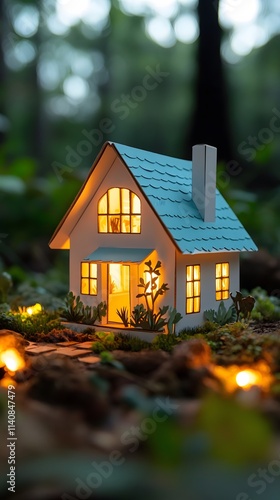 Wallpaper Mural House, Building, Paper Cut Art, Abstract Image, Texture, Background for, Wallpaper, Cover and Screen of Smartphone, PC, Laptop, 9:16 and 16:9 Format Torontodigital.ca