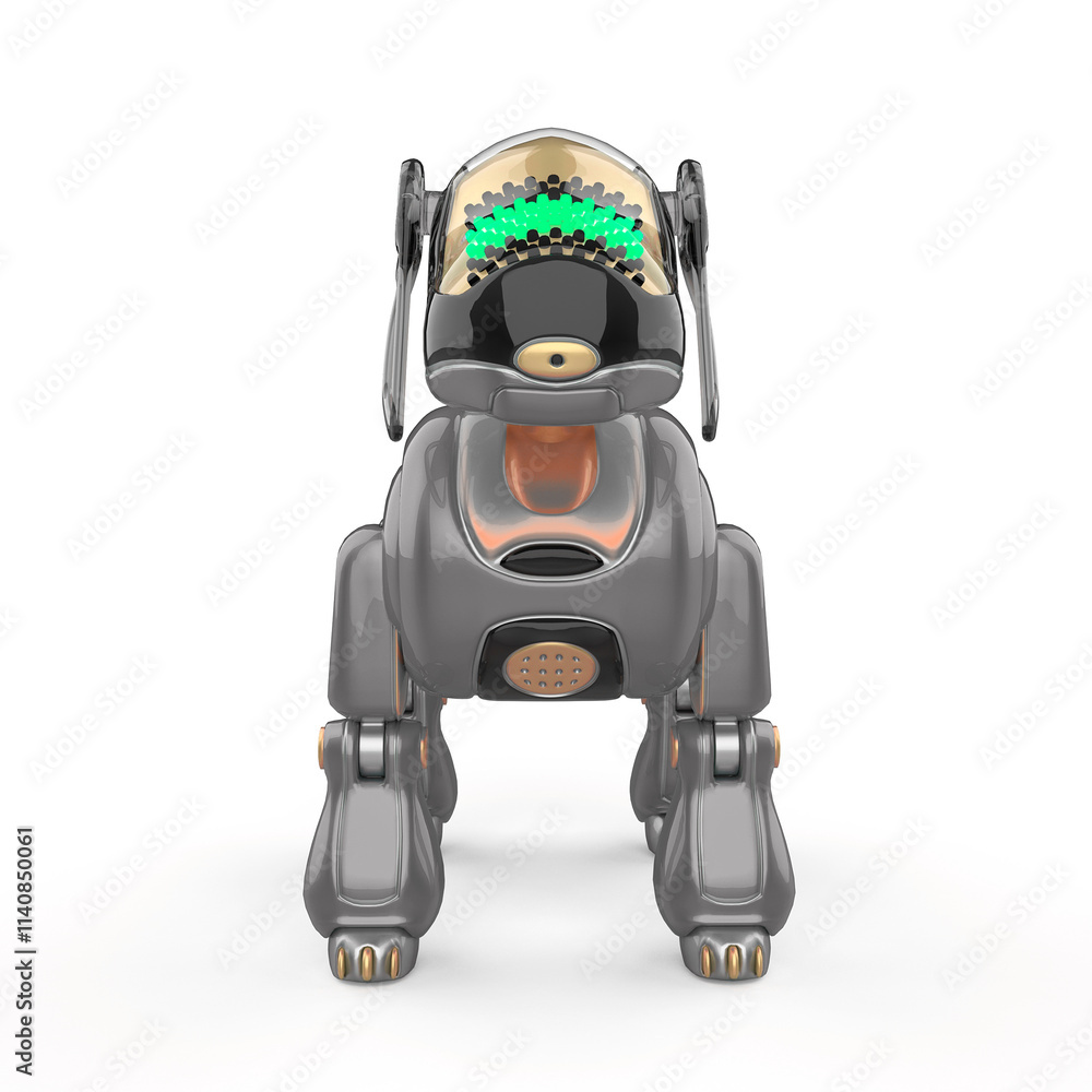cyber dog cartoon front view cyber dog cartoon front view