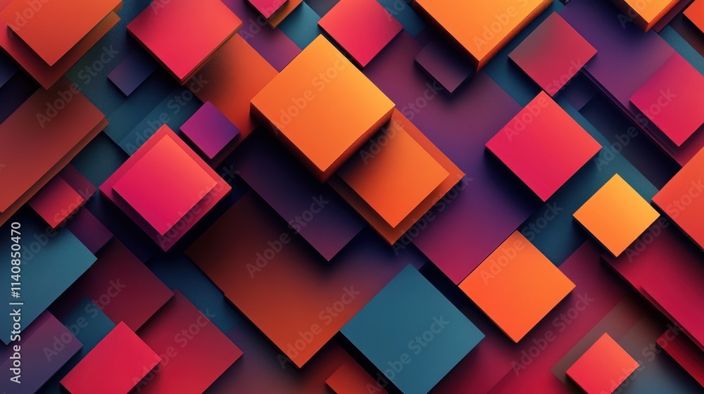 Abstract Colorful Geometric Shapes, Cubes and Rectangles in Vibrant Hues, Digital Art, 3D Render, Modern Design, Wall Art, Background, Texture, Pattern, Illustration Abstract Colorful Geometric Shapes, Cubes and Rectangles in Vibrant Hues, Digital Art, 3D Render, Modern Design, Wall Art, Background, Texture, Pattern, Illustration