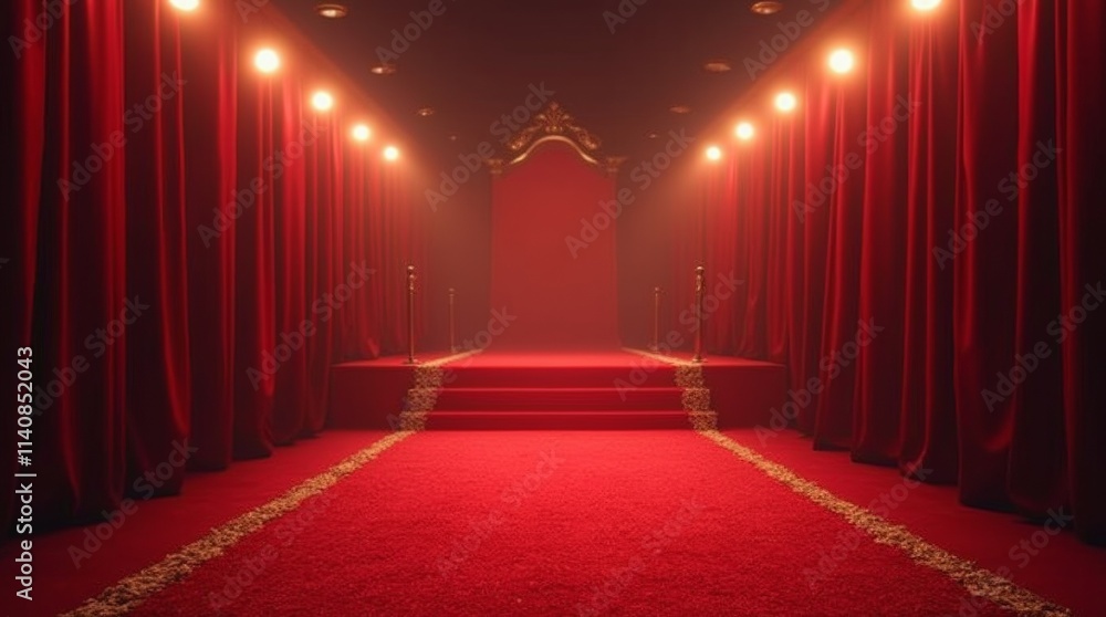 A glamorous fashion red carpet background featuring rich red fabric, elegant lighting, and a luxurious atmosphere. Perfect for showcasing celebrity events, award ceremonies, and high-profile gathering A glamorous fashion red carpet background featuring rich red fabric, elegant lighting, and a luxurious atmosphere. Perfect for showcasing celebrity events, award ceremonies, and high-profile gathering