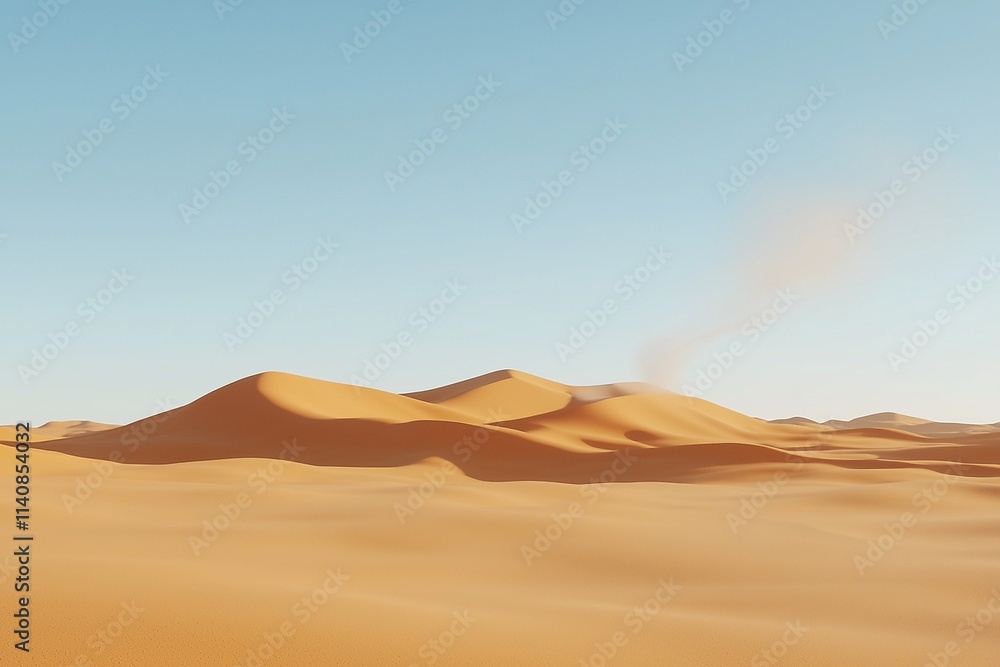 Dynamic desert wind patterns swirling through golden sands at sunset Dynamic desert wind patterns swirling through golden sands at sunset
