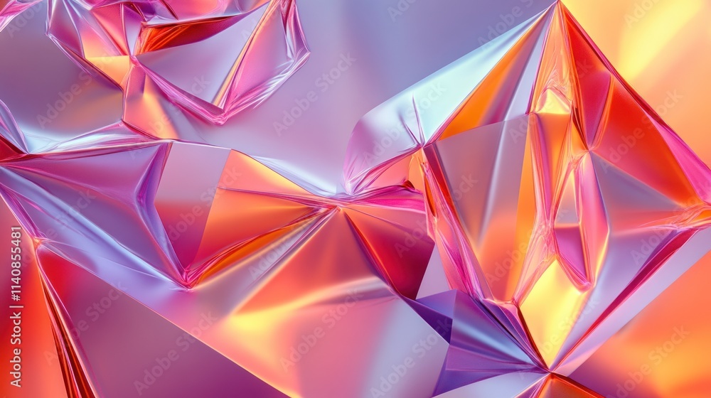 Abstract Pink and Orange Geometric Shapes Abstract Pink and Orange Geometric Shapes