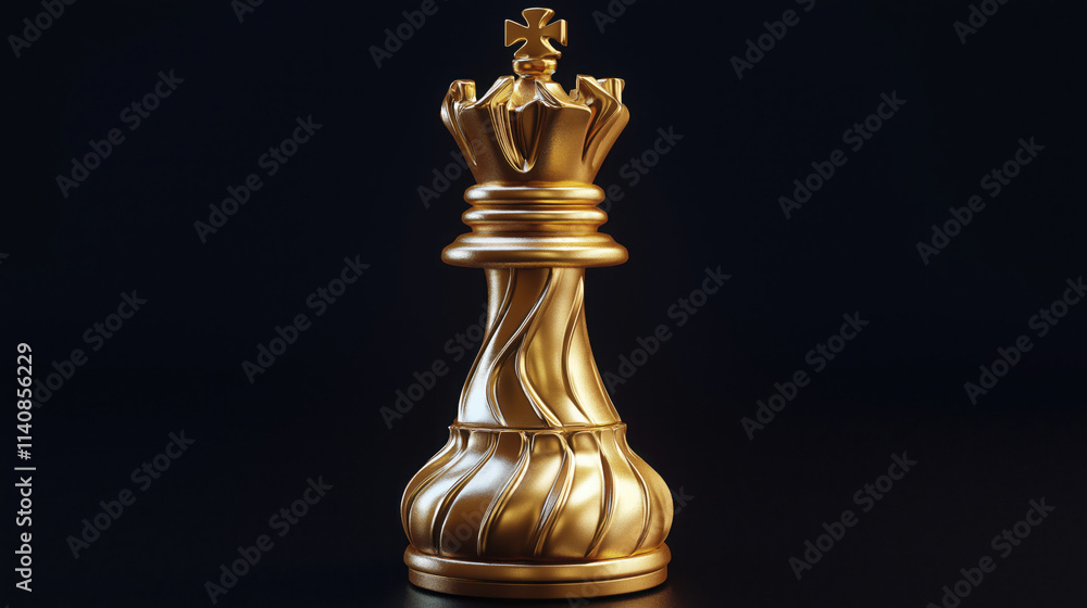 Elegant Golden Chess Piece: A Symbol of Strategy, Power, and Precision Elegant Golden Chess Piece: A Symbol of Strategy, Power, and Precision