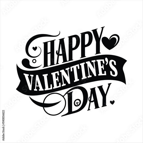 Happy valentine's day vector silhouettes art illustration