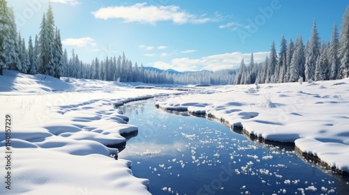 river in winter