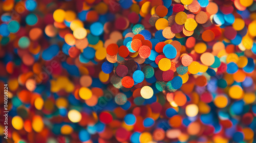 Colorful Festive Confetti in Vibrant Tones, Festive Background