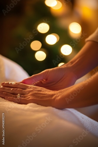 Wallpaper Mural Hands gently resting, warm light, soft fabric. Torontodigital.ca