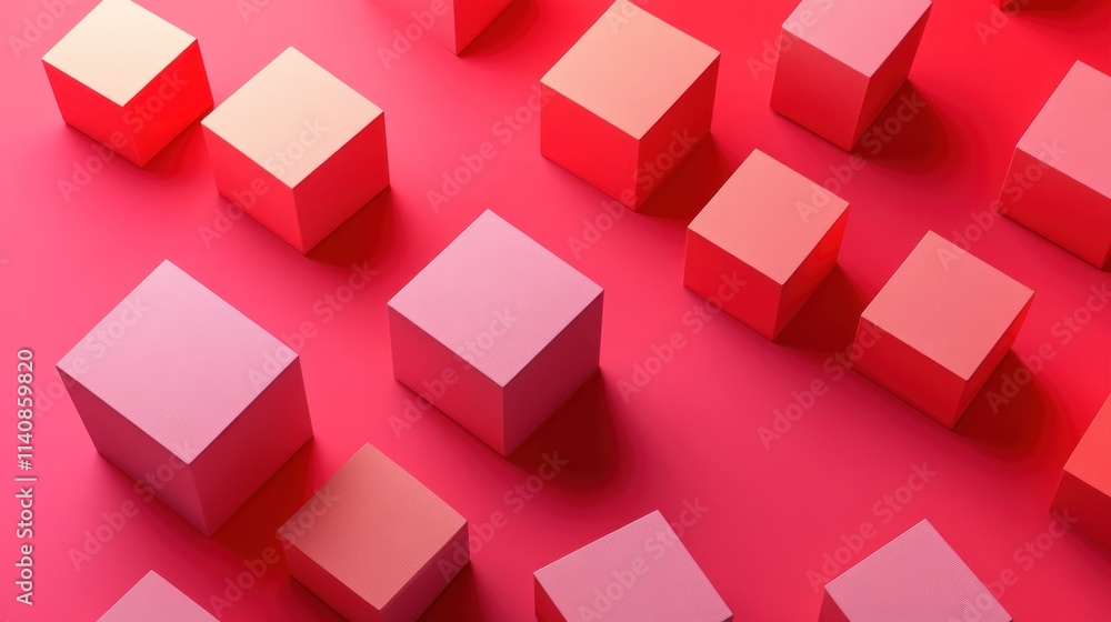 Abstract Pink Cubes 3D Render: Geometric Shapes, Shades of Pink, Minimalist Design, Creative Composition, Modern Art Abstract Pink Cubes 3D Render: Geometric Shapes, Shades of Pink, Minimalist Design, Creative Composition, Modern Art