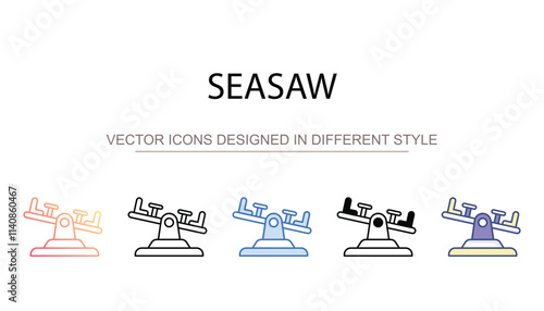 Seasaw icon design with white background stock illustration photo