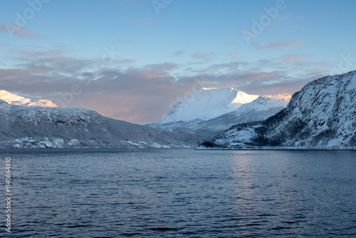 Landscape with fjord and mountains, Norway