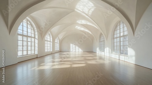 Sunlit Hallway: An Architectural Masterpiece