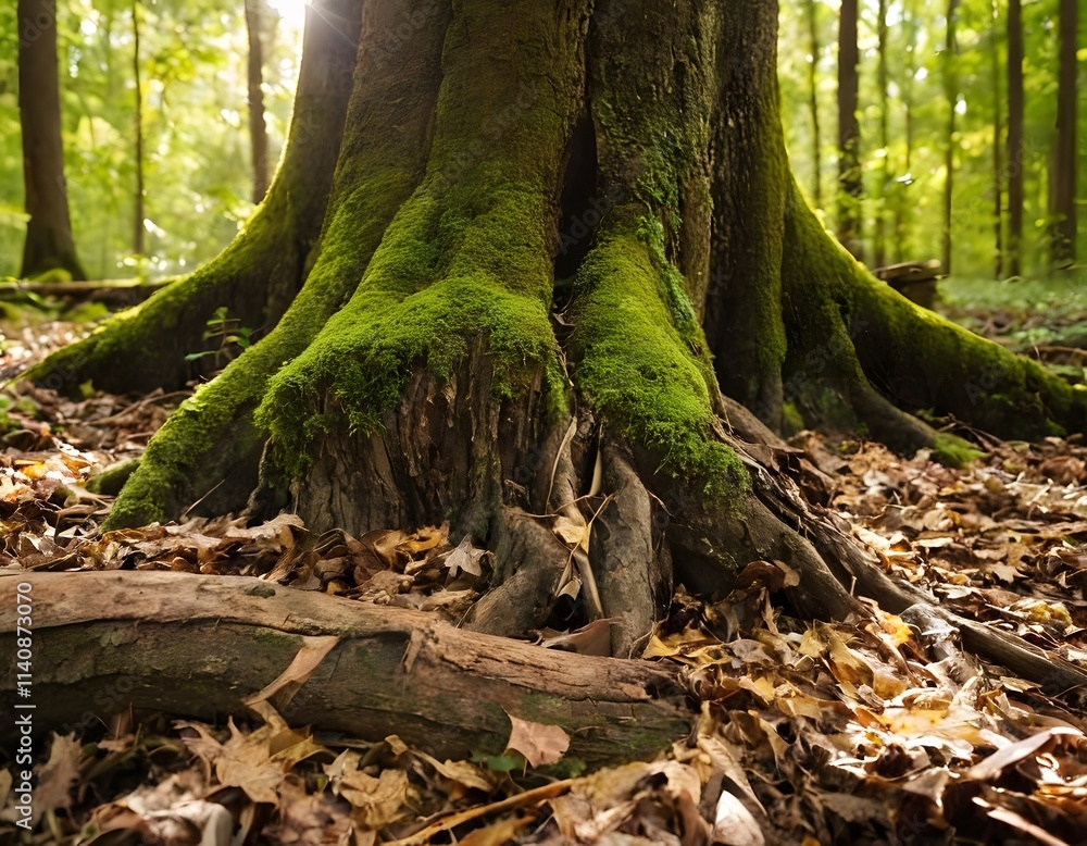 small plant growing from old tree in the forest sunlight on the small plant financial growth concept small plant growing from old tree in the forest sunlight on the small plant financial growth concept