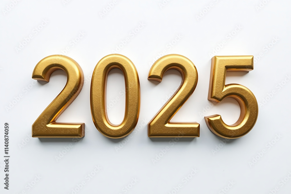 metallic golden symbol white background used new year celebrations events around metallic golden symbol white background used new year celebrations events around