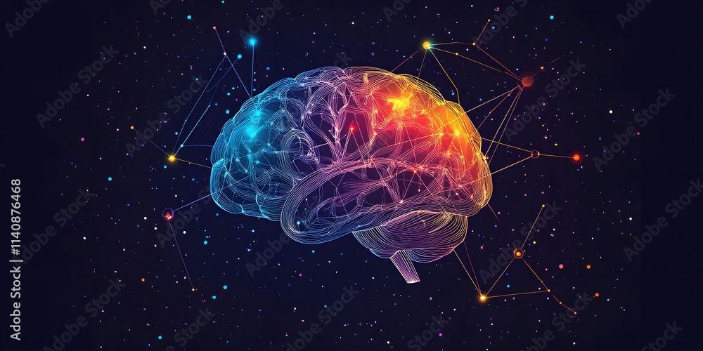 Vibrant colors and intricate neural patterns represent creative thinking. AI-generated. Vibrant colors and intricate neural patterns represent creative thinking. AI-generated.