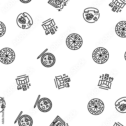 mental health people care mind vector seamless pattern thin line illustration