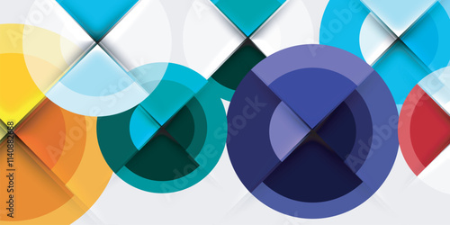 Target circle geometric abstract shapes. Vector Illustration For Wallpaper, Banner, Background, Card, Book Illustration, landing page