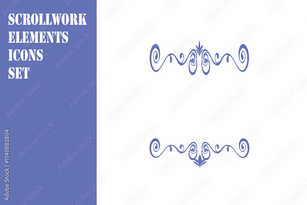 SCROLLWORK ELEMENT VECTOR SCROLLWORK ELEMENT VECTOR