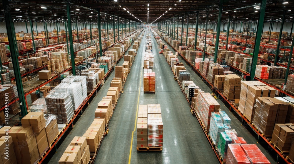 Fototapeta premium supply chain innovations in e-commerce, revolutionizing online shopping with advanced supply chain solutions, enhancing e-commerce efficiency through cutting-edge logistics and technology