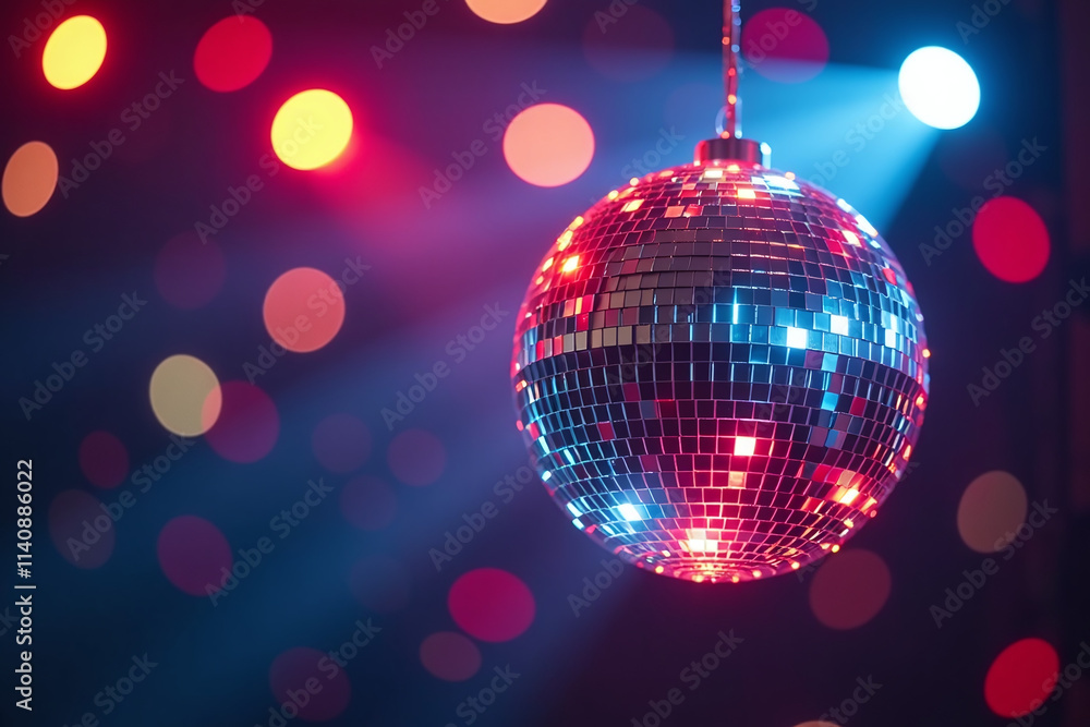 vibrant lights adorn futuristic disco ball vibrant lights adorn futuristic disco ball