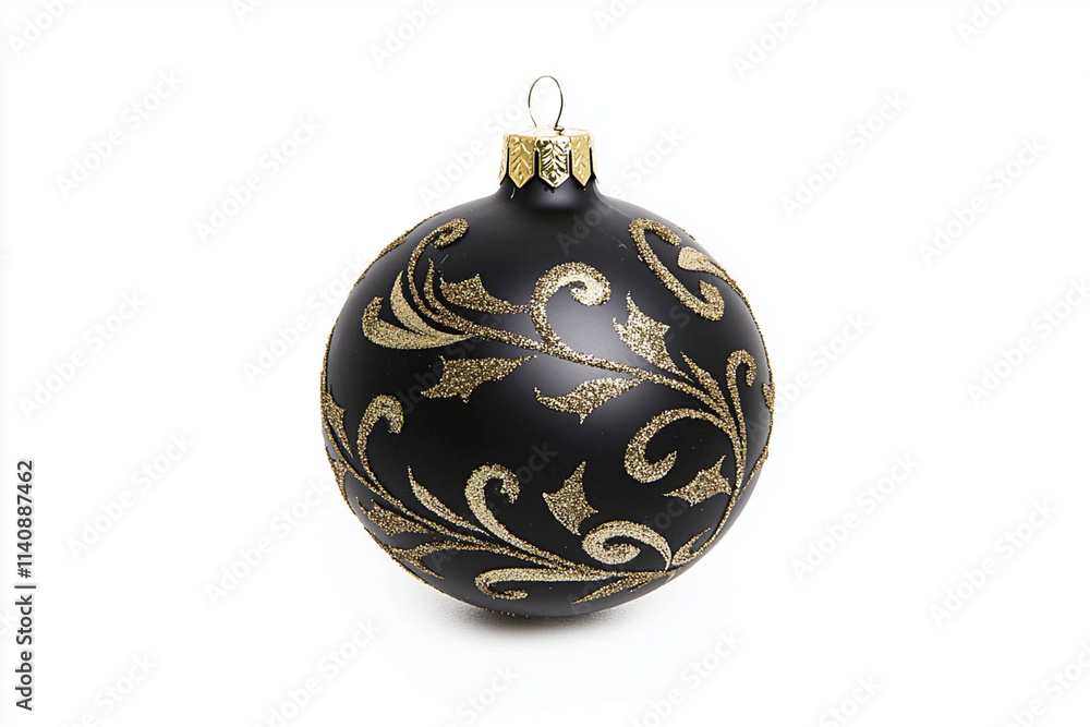Elegant black and gold Christmas ball ornament Elegant black and gold Christmas ball ornament