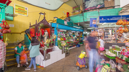 Surquillo Market timelapse hyperlapse, Lima, Peru. Lima's biggest food market