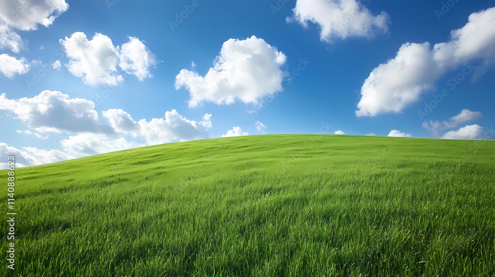 Rolling Hills and Blue Skies: A Tranquil Meadow Scene Rolling Hills and Blue Skies: A Tranquil Meadow Scene