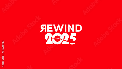 Tableau sur toile 2024 year rewind wallpaper, Concept words 2024 REWIND
