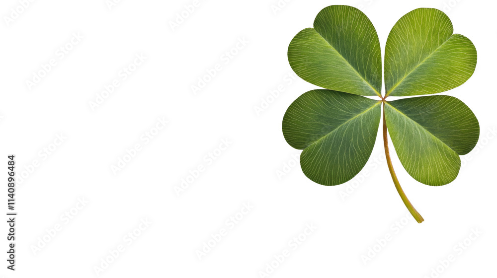 Obraz premium Four leaf clover, isolated on transparent background