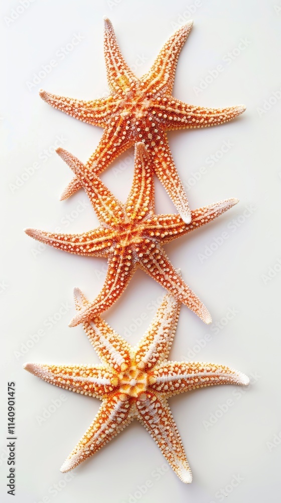 High Resolution Photography of Starfishes Isolated on White Background for Editorial or Commercial Use High Resolution Photography of Starfishes Isolated on White Background for Editorial or Commercial Use