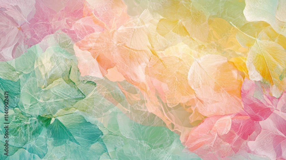 Inviting Pastel Layers with Translucent Floral Patterns for Fresh Brand Visuals Inviting Pastel Layers with Translucent Floral Patterns for Fresh Brand Visuals