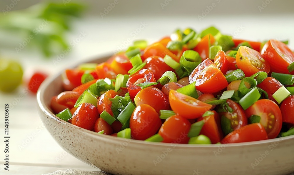 A bowl of tomatoes and onions A bowl of tomatoes and onions