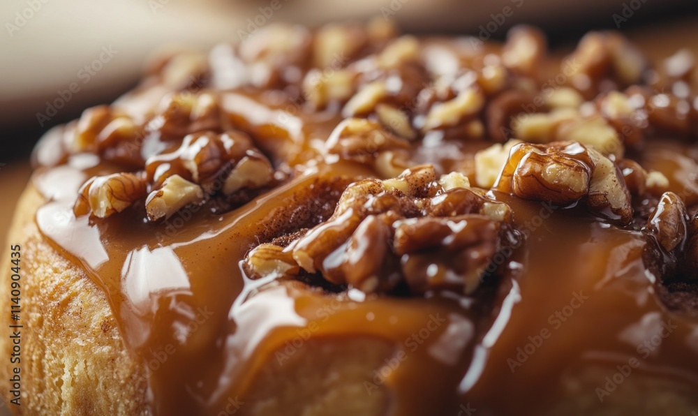 A donut with nuts on top A donut with nuts on top