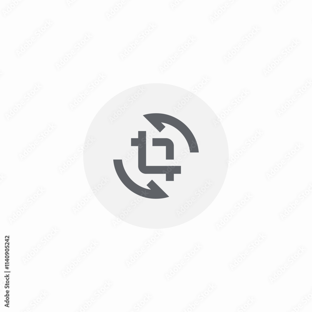 crop rotate icon sign vector crop rotate icon sign vector