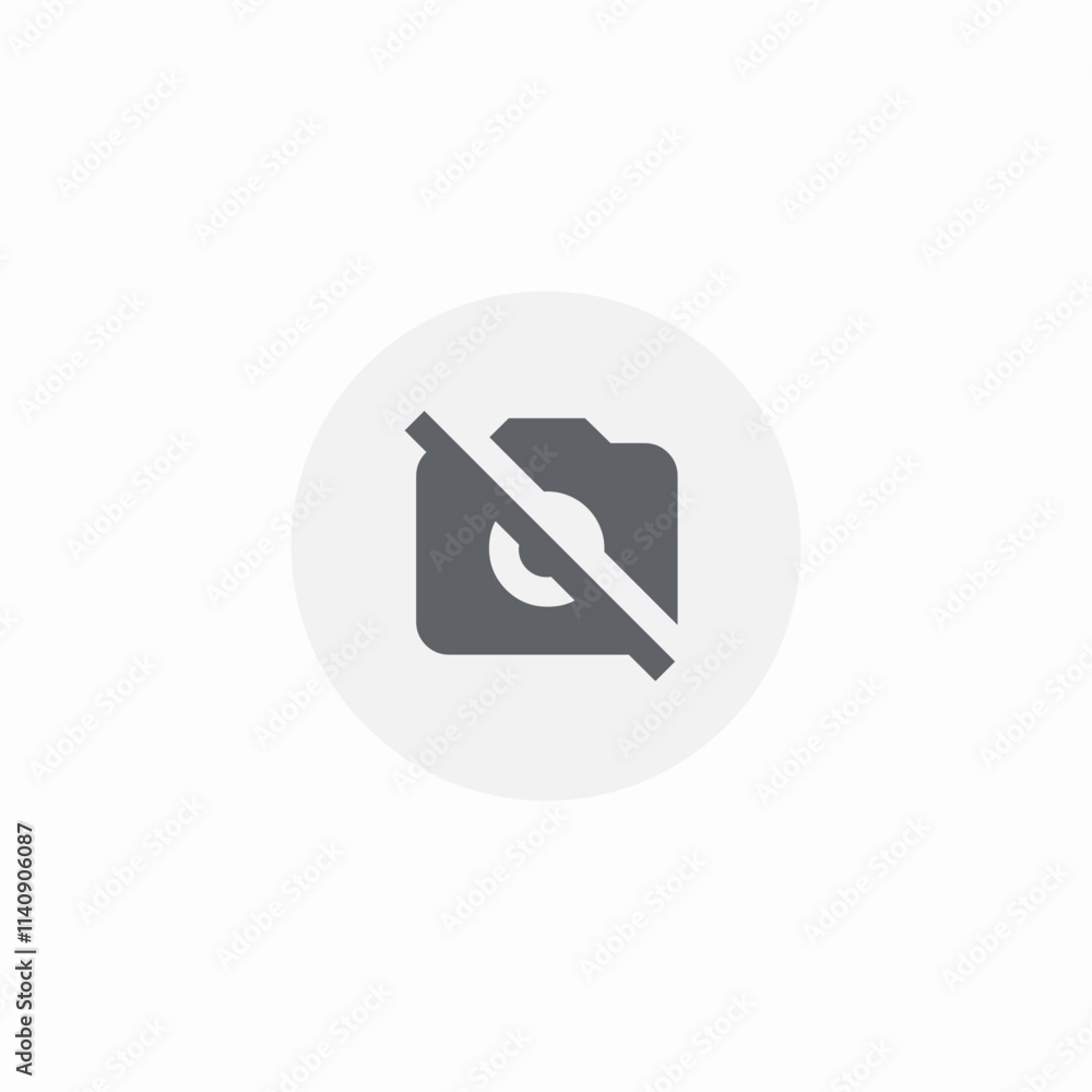 photo camera prohibited icon sign vector photo camera prohibited icon sign vector