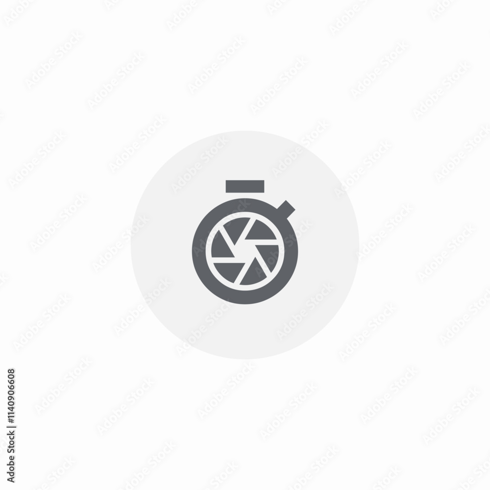 shutter time icon sign vector shutter time icon sign vector