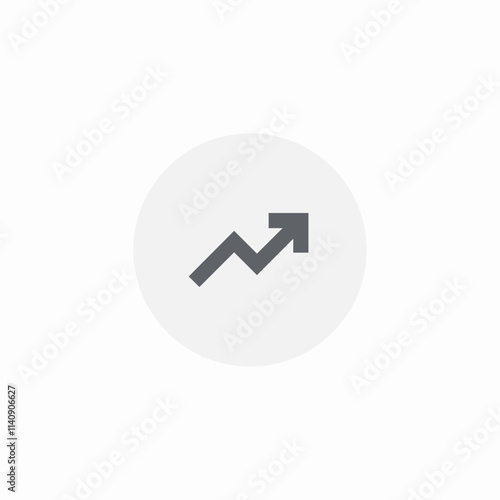 statistics arrow ascending icon sign vector