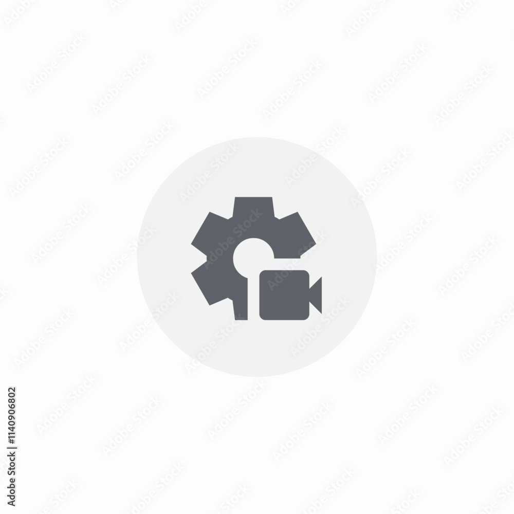 video settings icon sign vector video settings icon sign vector